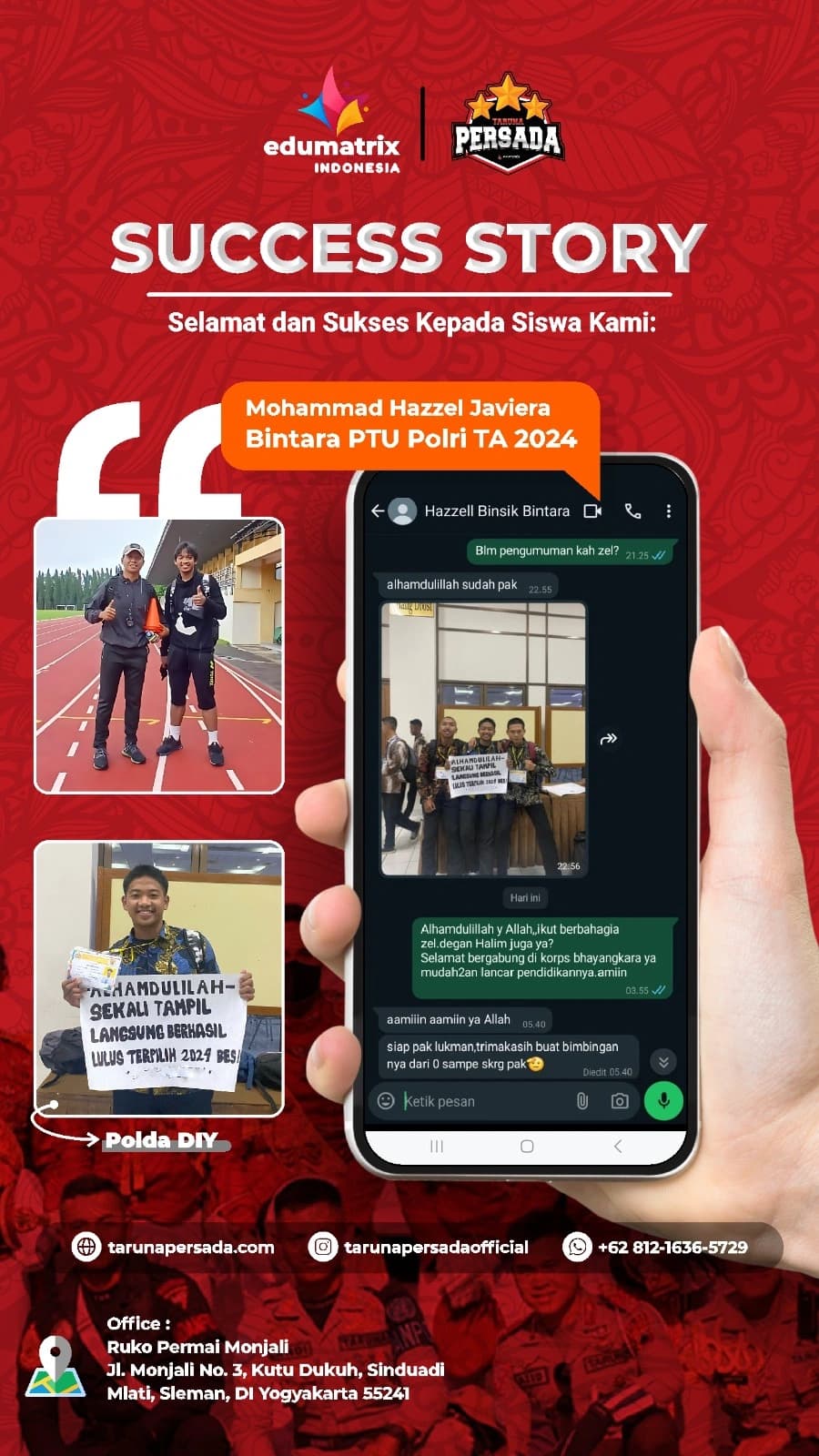 Lolos Bintara PTU Polri TA 2024 Mohammad Hazzel Javiera