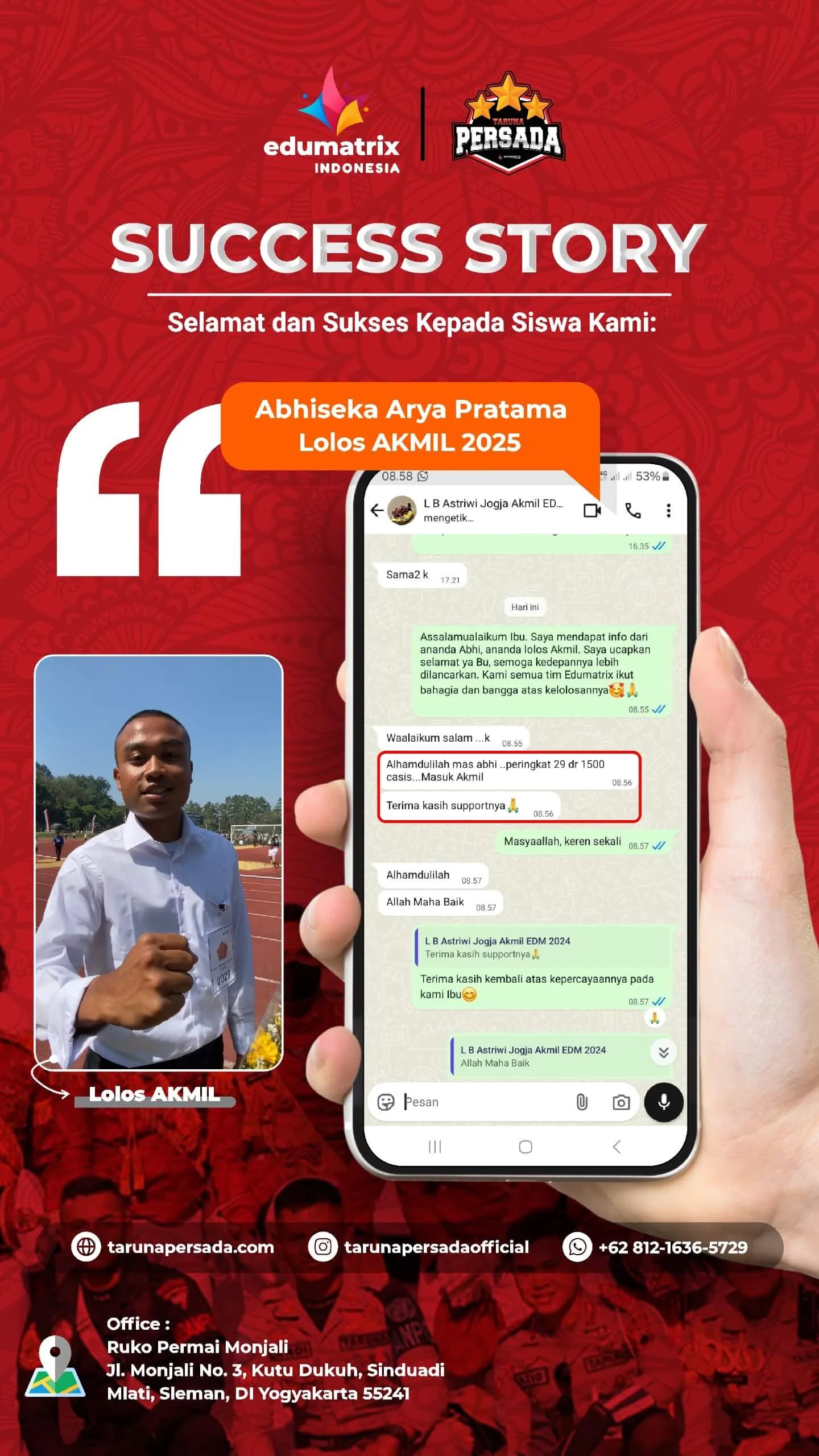 Lolos Akmil 2025 Abhiseka Arya Pratama