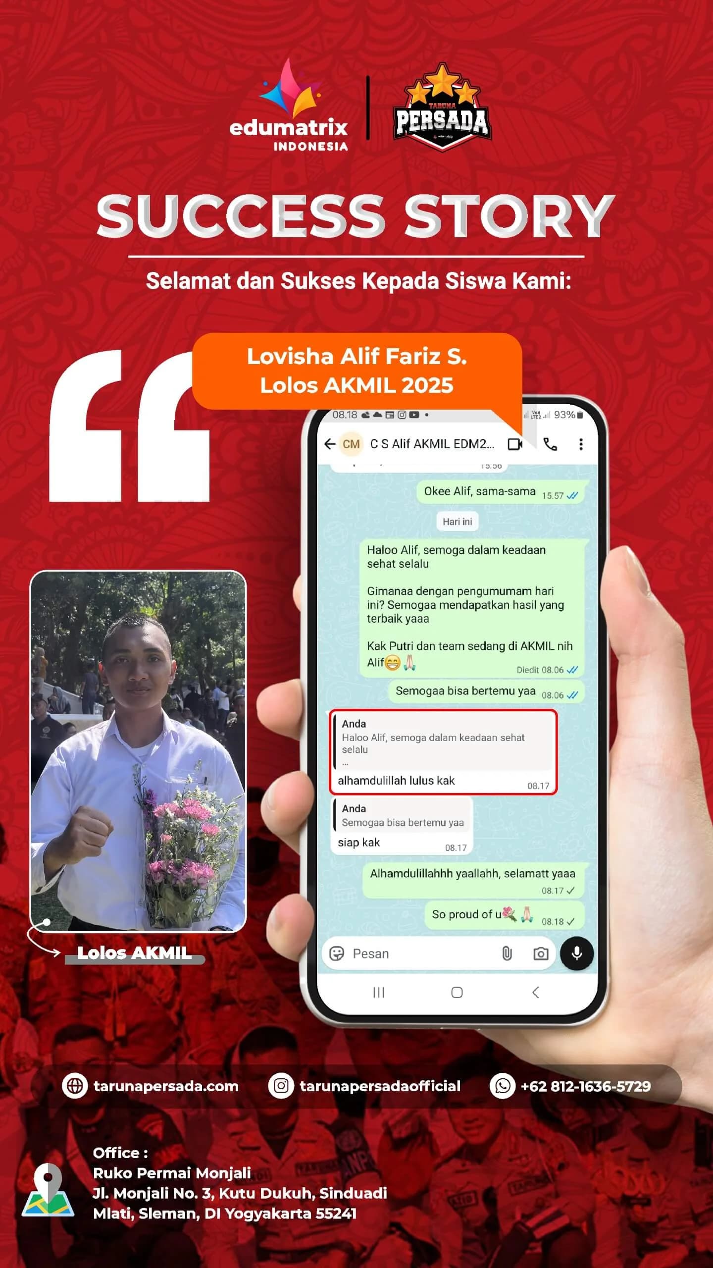 Lolos Akmil 2025 Lovisha Alif Fariz S.