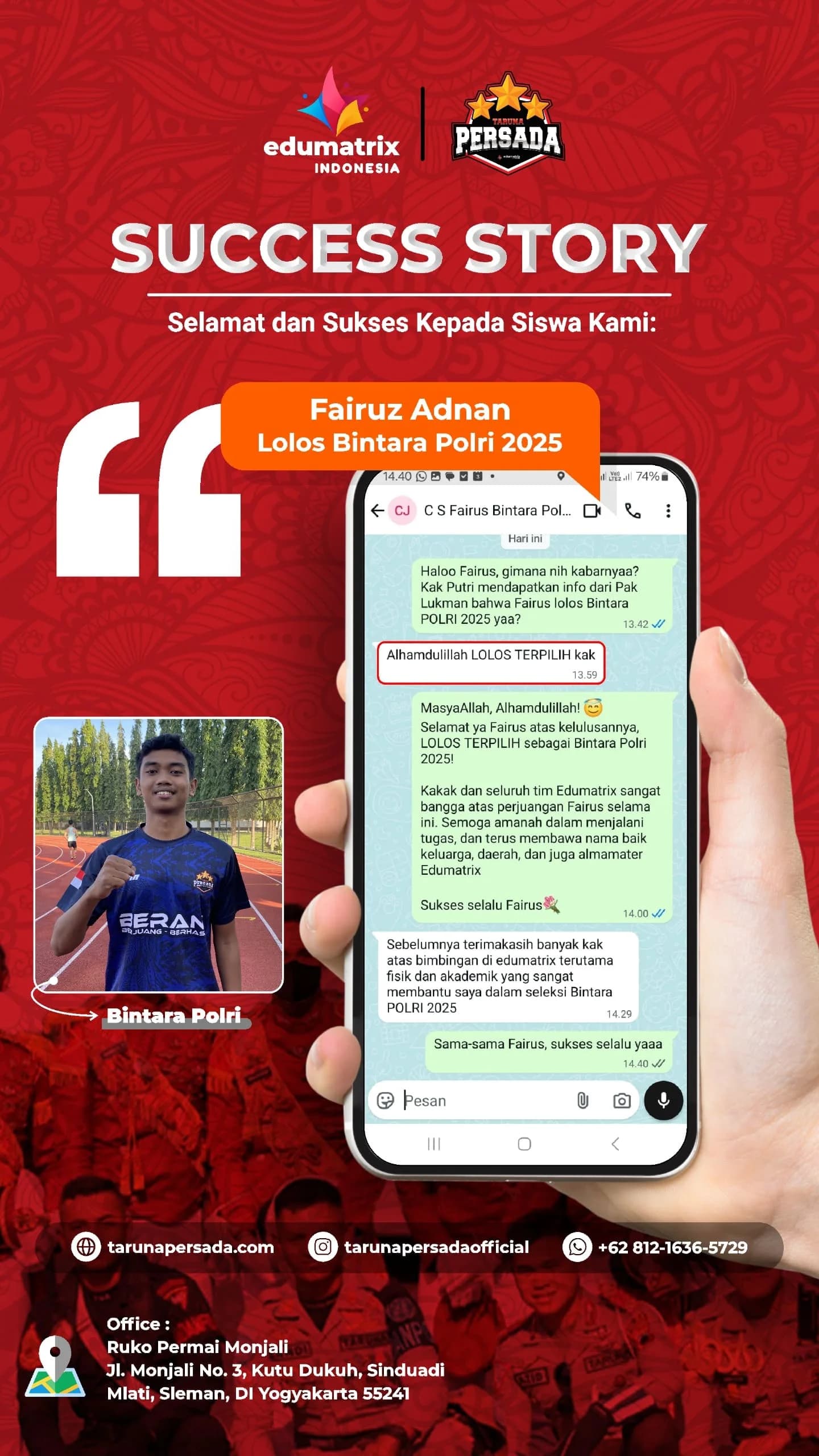 Lolos Bintara Polri 2025 Fairuz Adnan