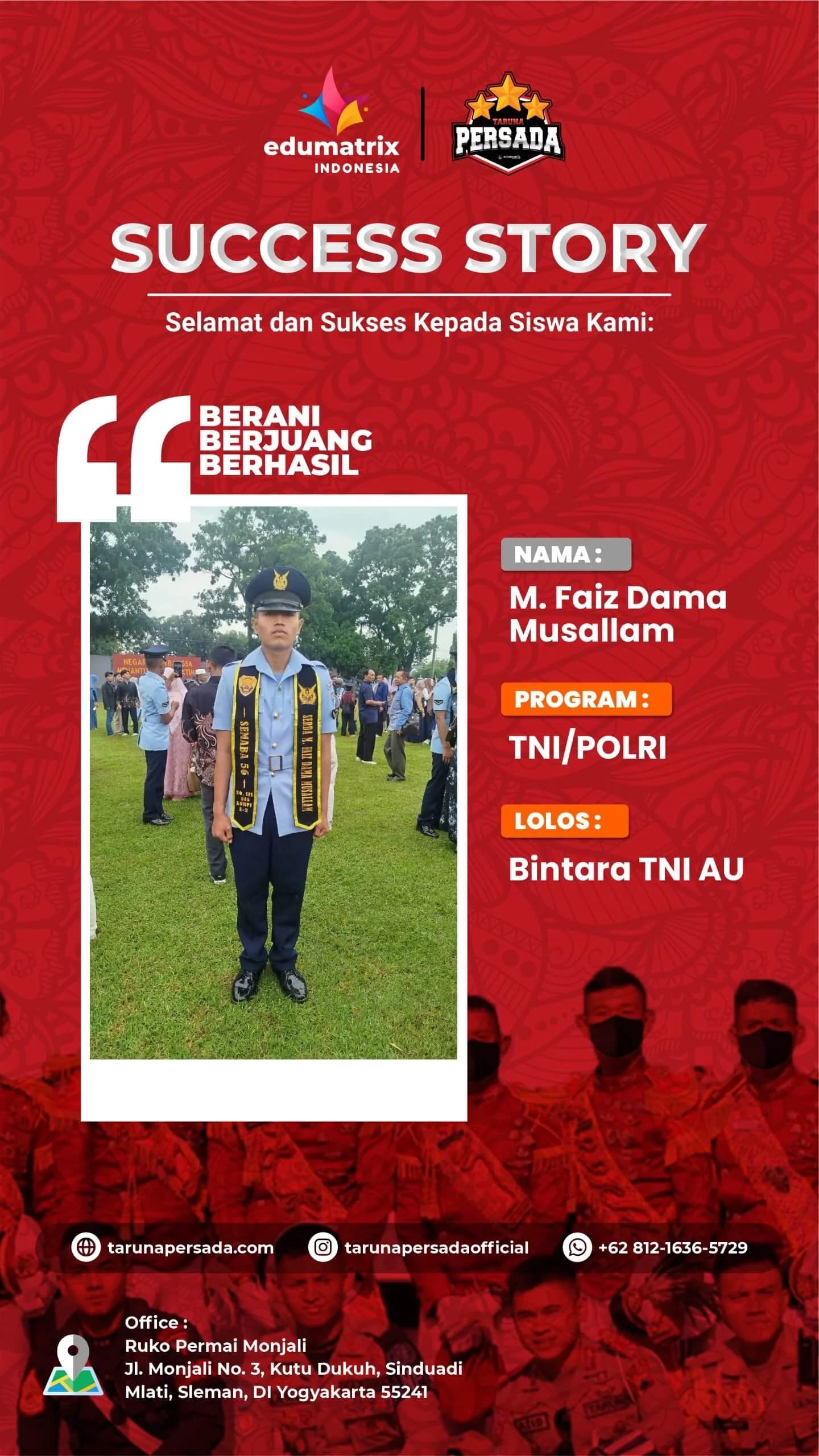 Lolos Bintara TNI AU 2025 M. Faiz Dama Musallam