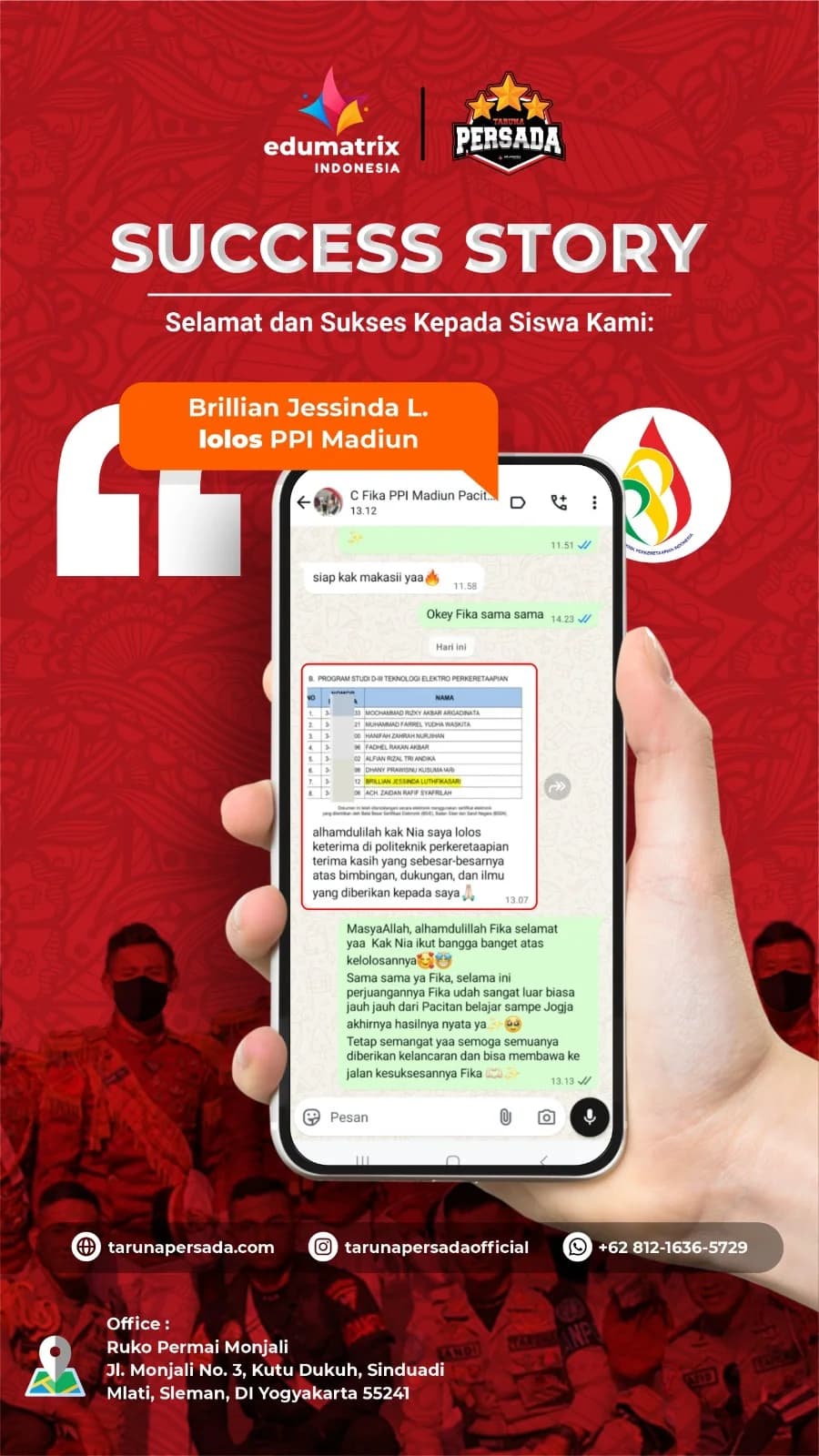 Lolos PPI Madiun Brillian Jessinda
