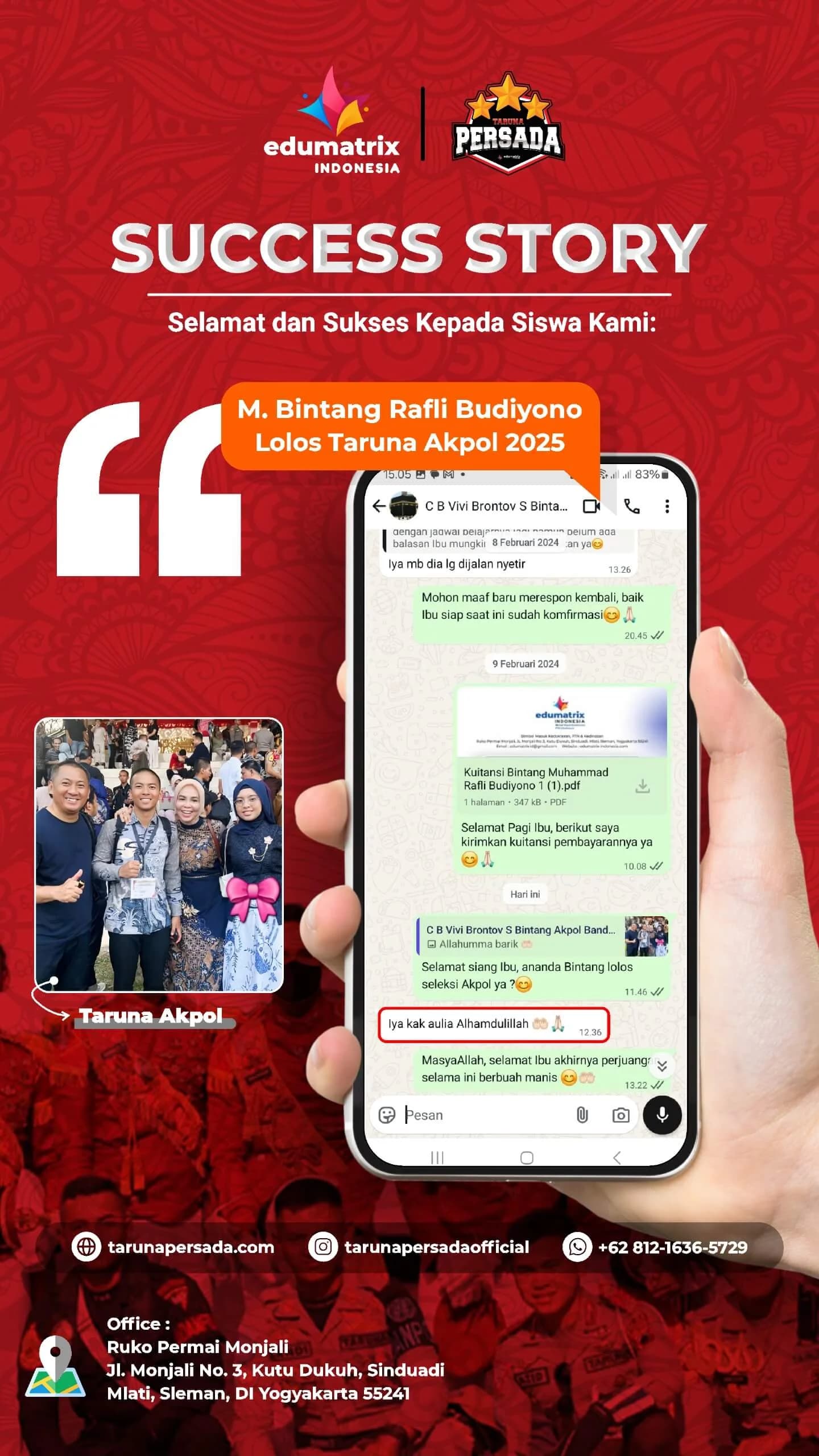 Lolos Taruna Akpol 2025 M. Bintang Rafil Budiyono
