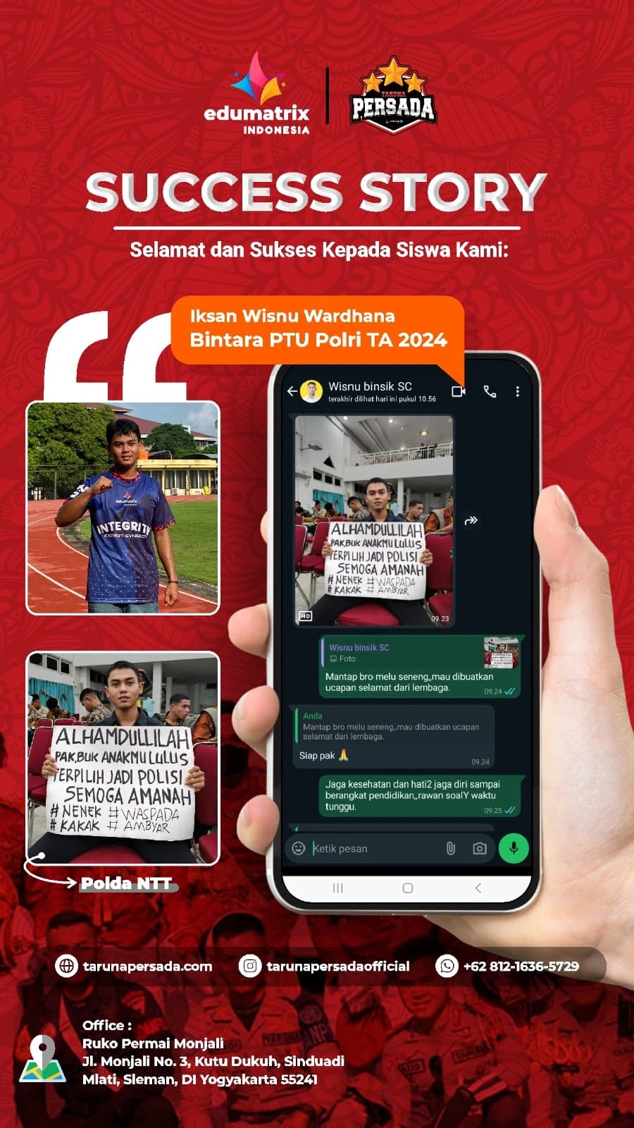 Lolos Bintara PTU Polri TA 2024 Iksan Wisnu Wardana Lolos Bintara PTU Polri TA 2024 Iksan Wisnu Wardana