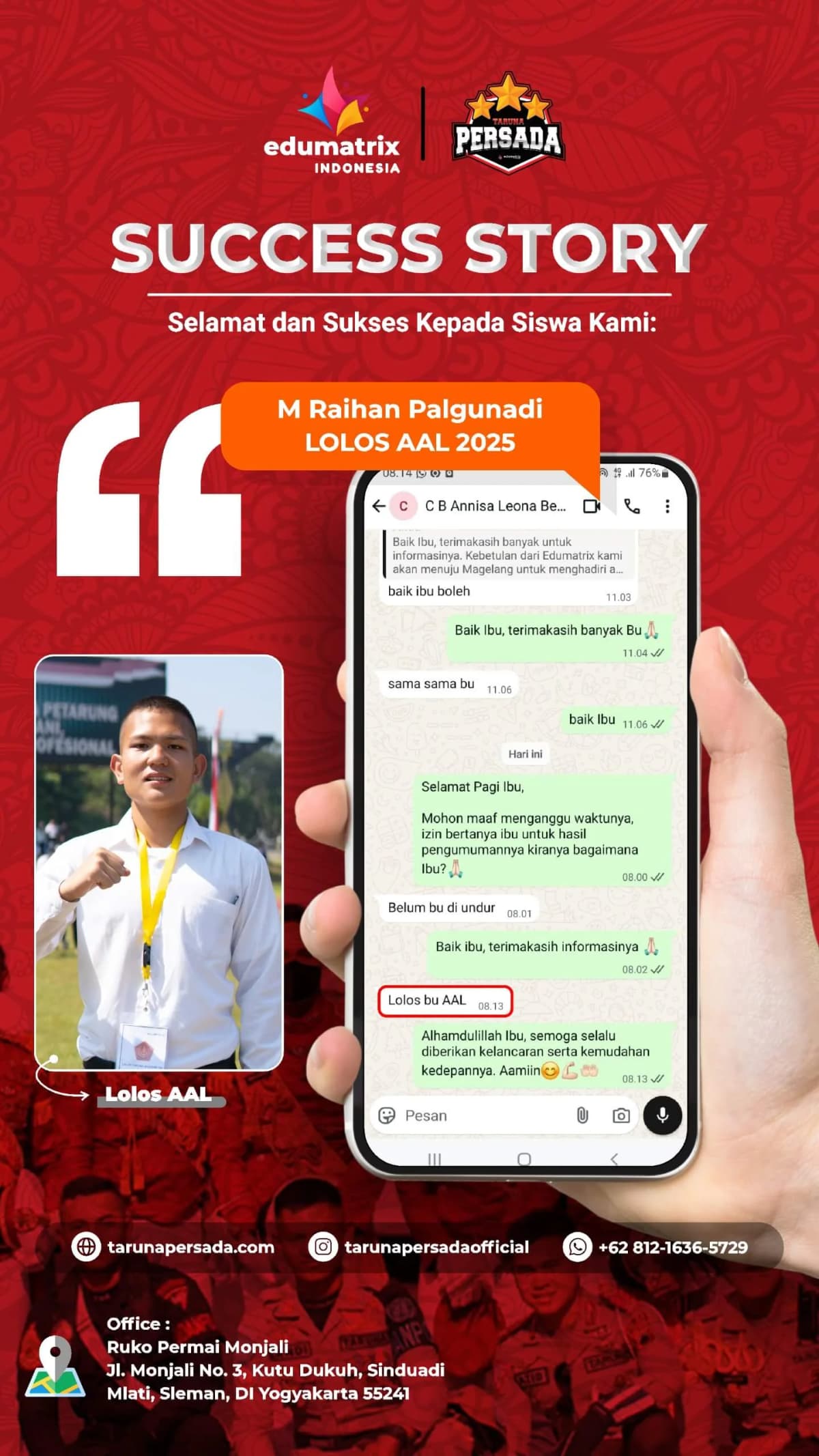 Lolos AAL 2025 M Raihan Palgunadi Lolos AAL 2025 M Raihan Palgunadi