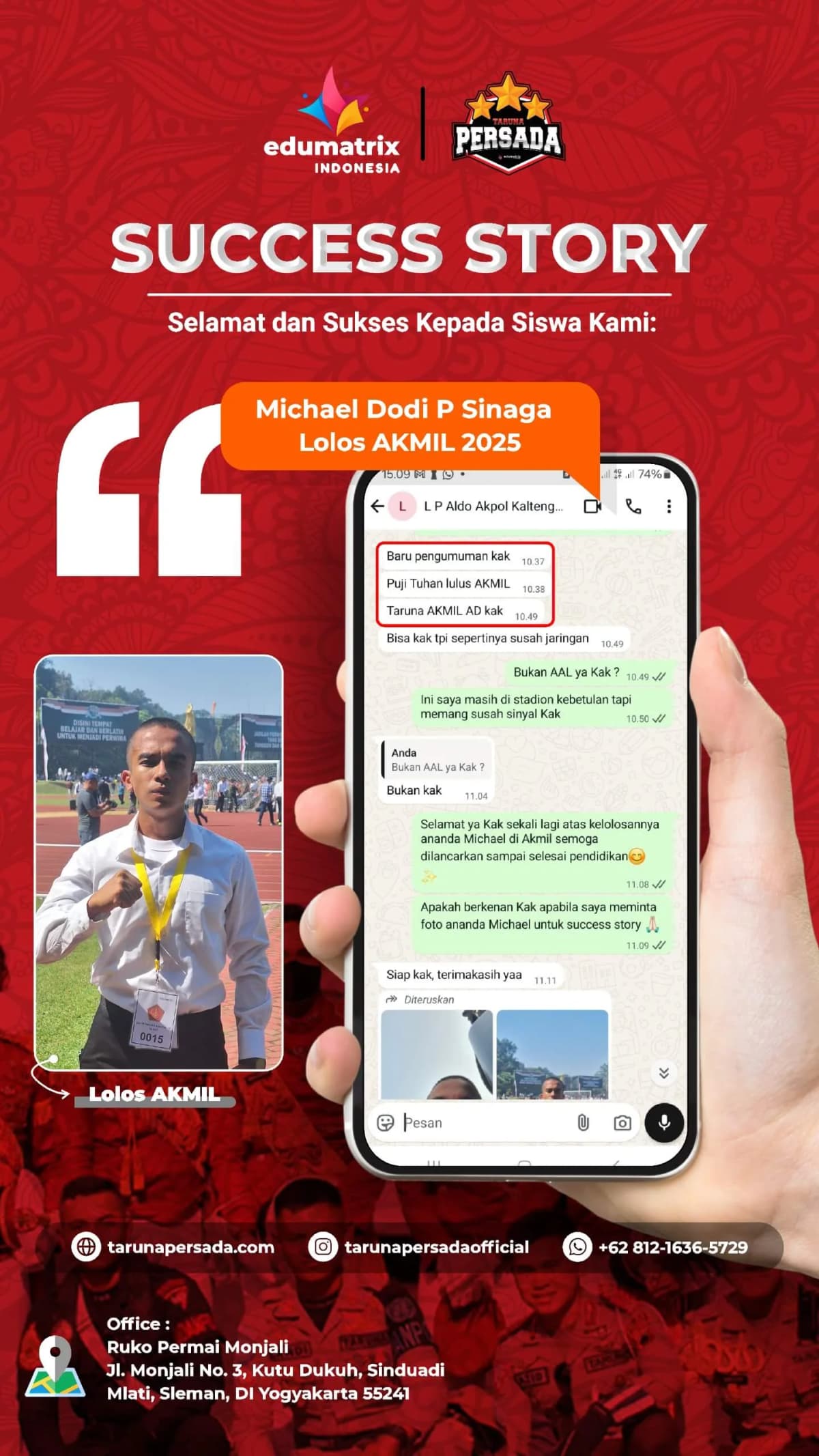 Lolos Akmil 2025 Michael Dodi P. Sinaga Lolos Akmil 2025 Michael Dodi P. Sinaga