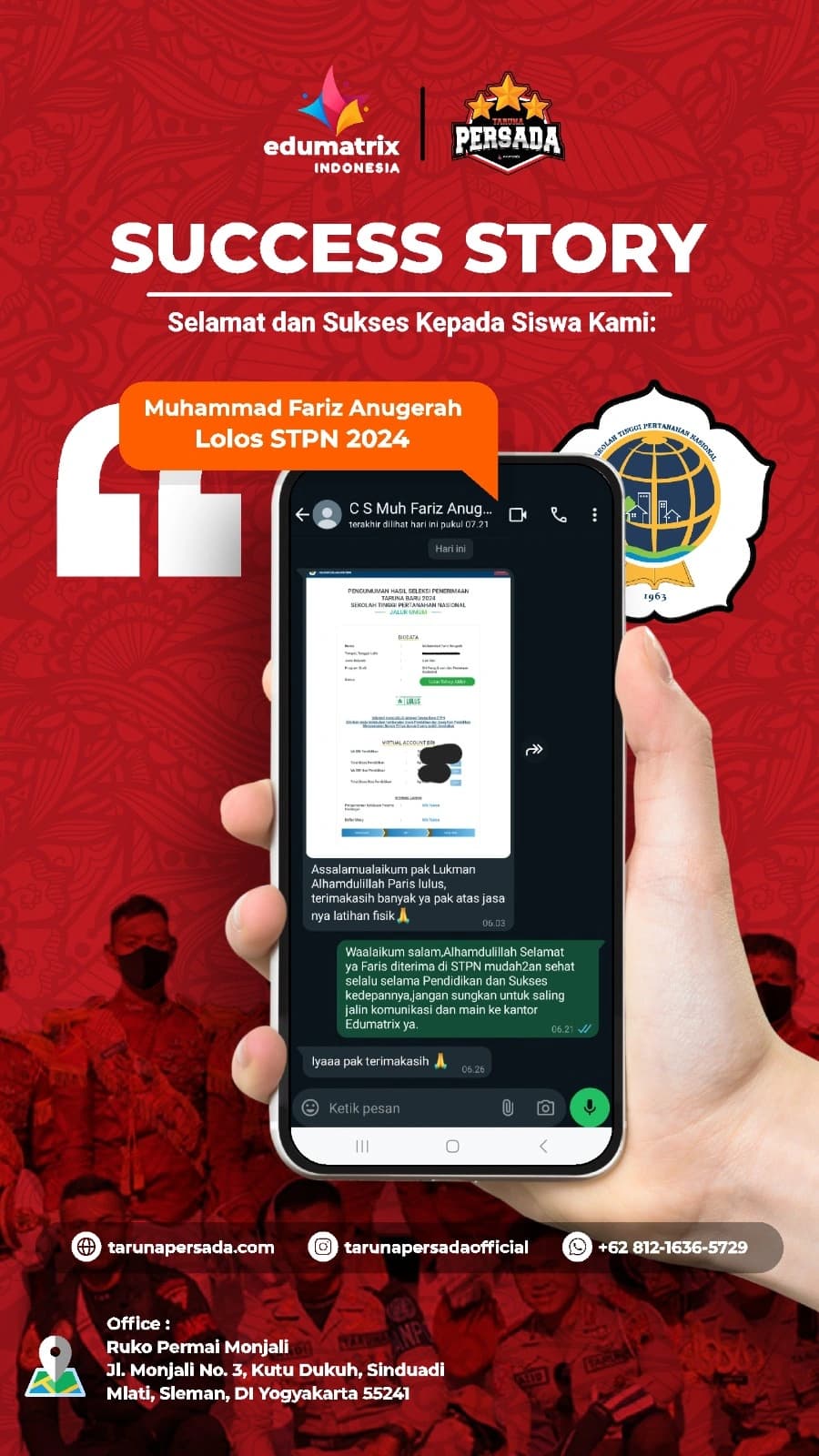 Lolos STPN 2024 Muhammad Fariz Anugrah Lolos STPN 2024 Muhammad Fariz Anugrah