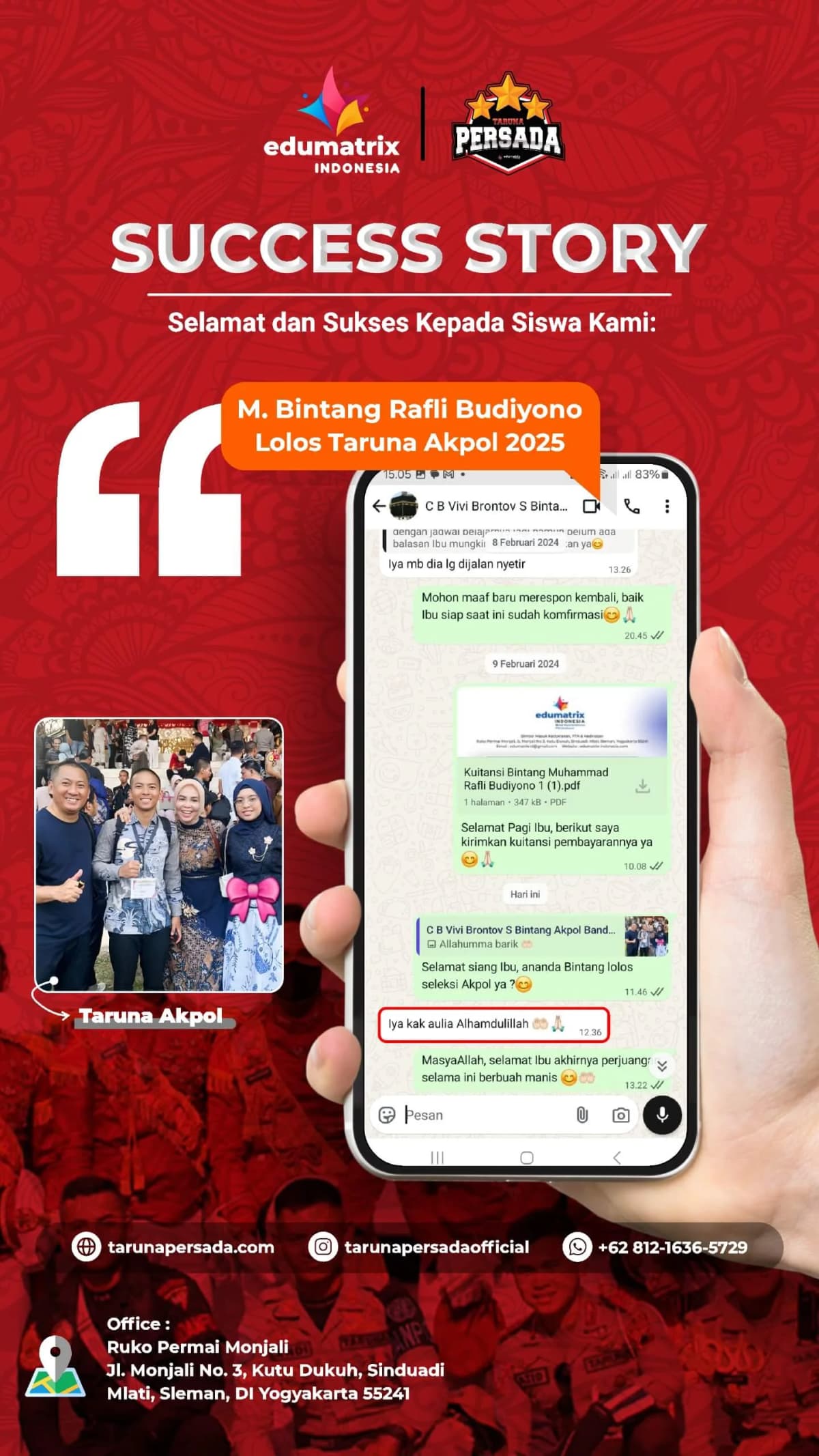 Lolos Taruna Akpol 2025 M. Bintang Rafil Budiyono Lolos Taruna Akpol 2025 M. Bintang Rafil Budiyono